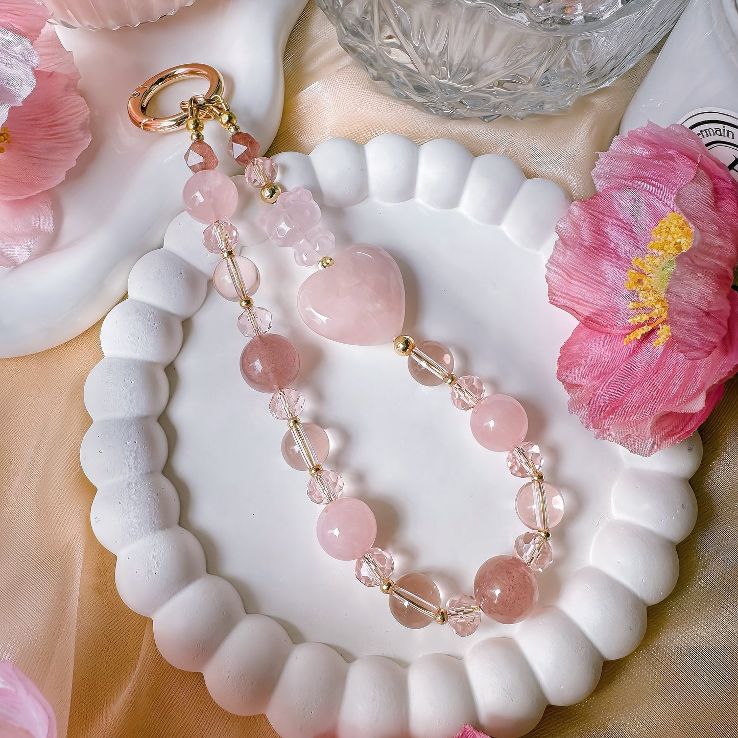 Kitty Dreams in Rose & Strawberry Quartz