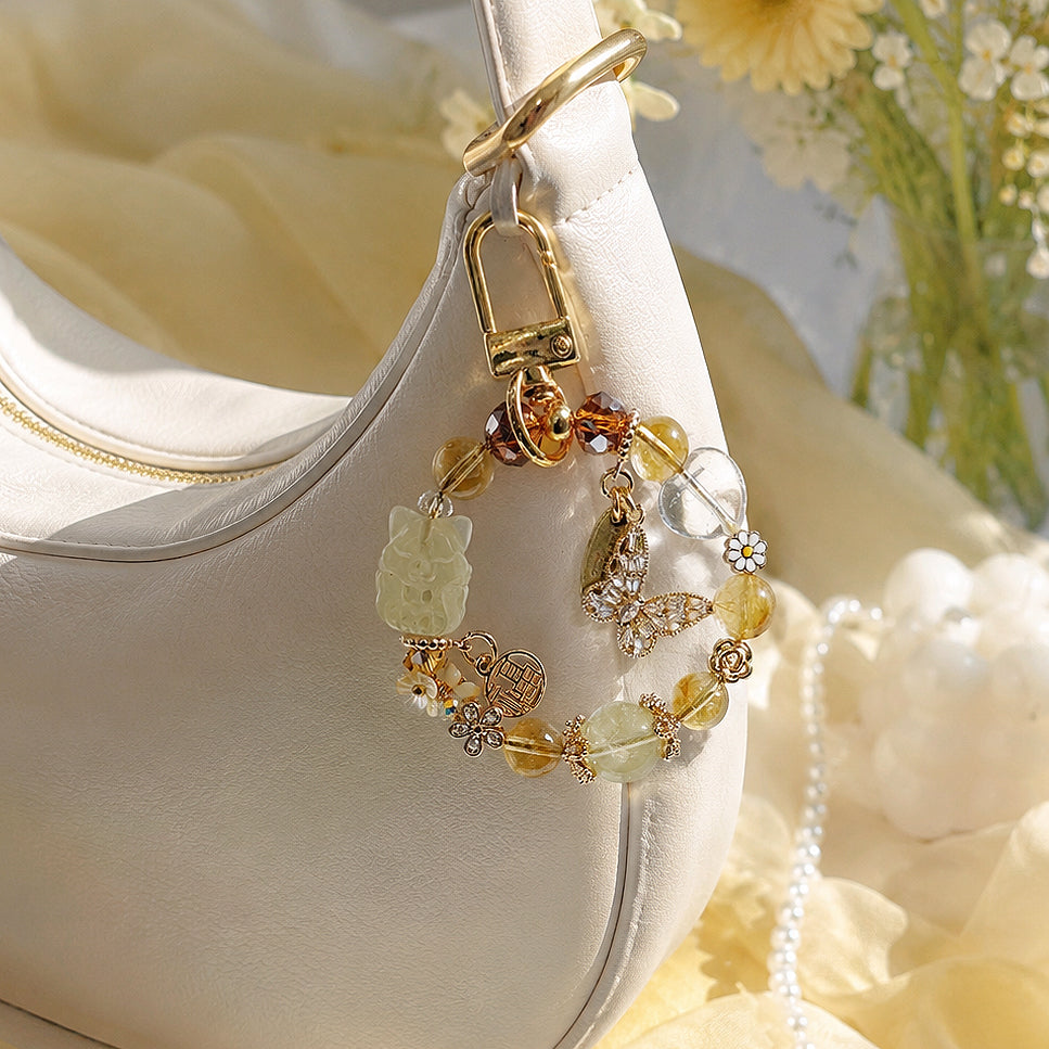 Princess Lyra NTF in Citrine, Golden Rutile Quartz & Clear Quartz