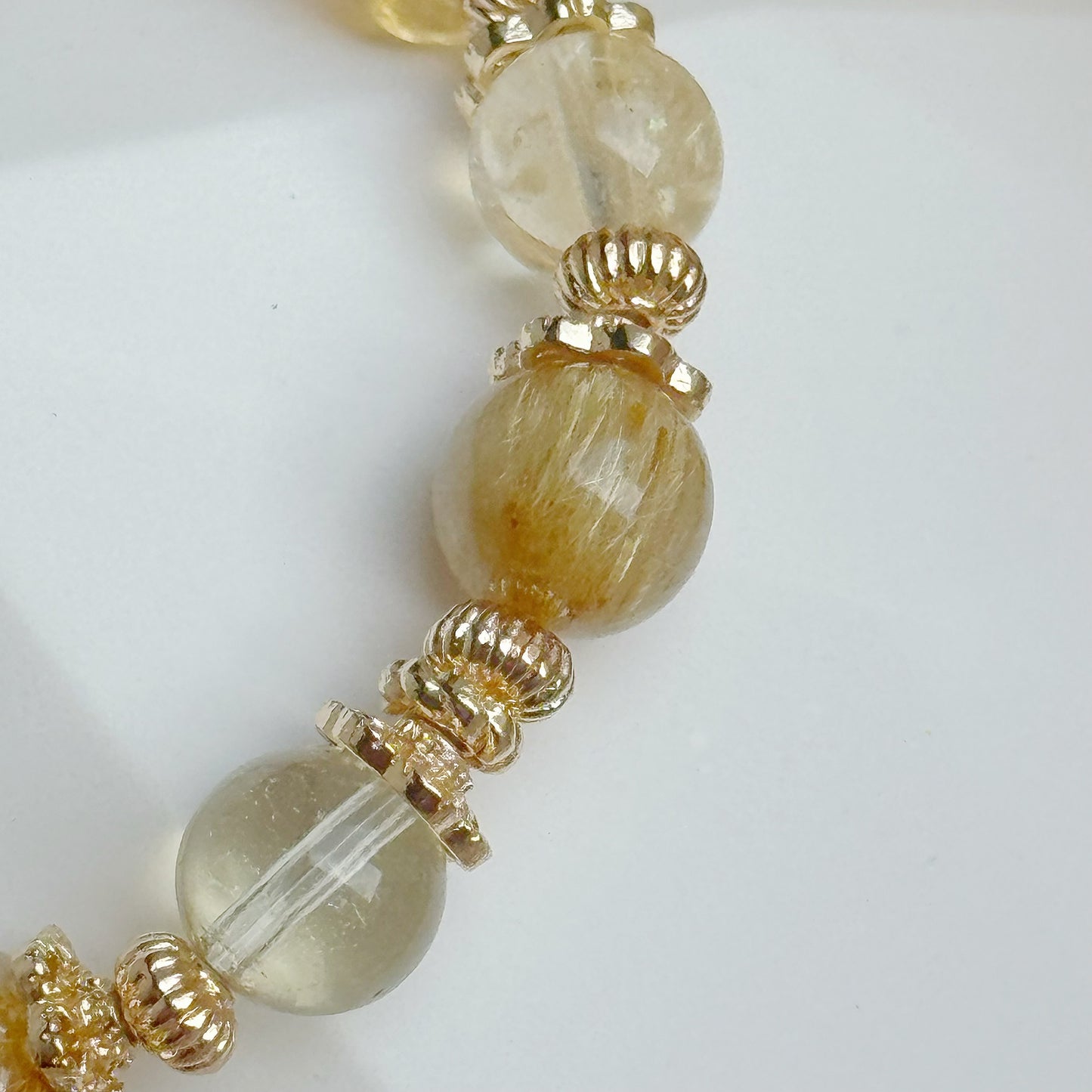 Lucky Goldie Pushpull in Citrine & Golden Rutile [WS: 13-18 CM]