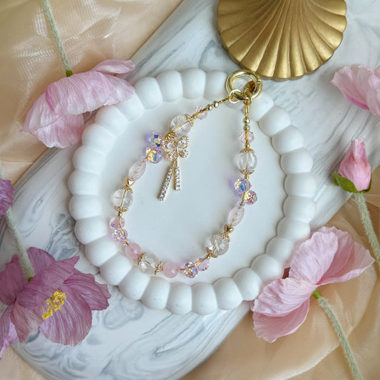 [Mini 13cm] Lira Grace in Pink Azeztulite & Rose Quartz