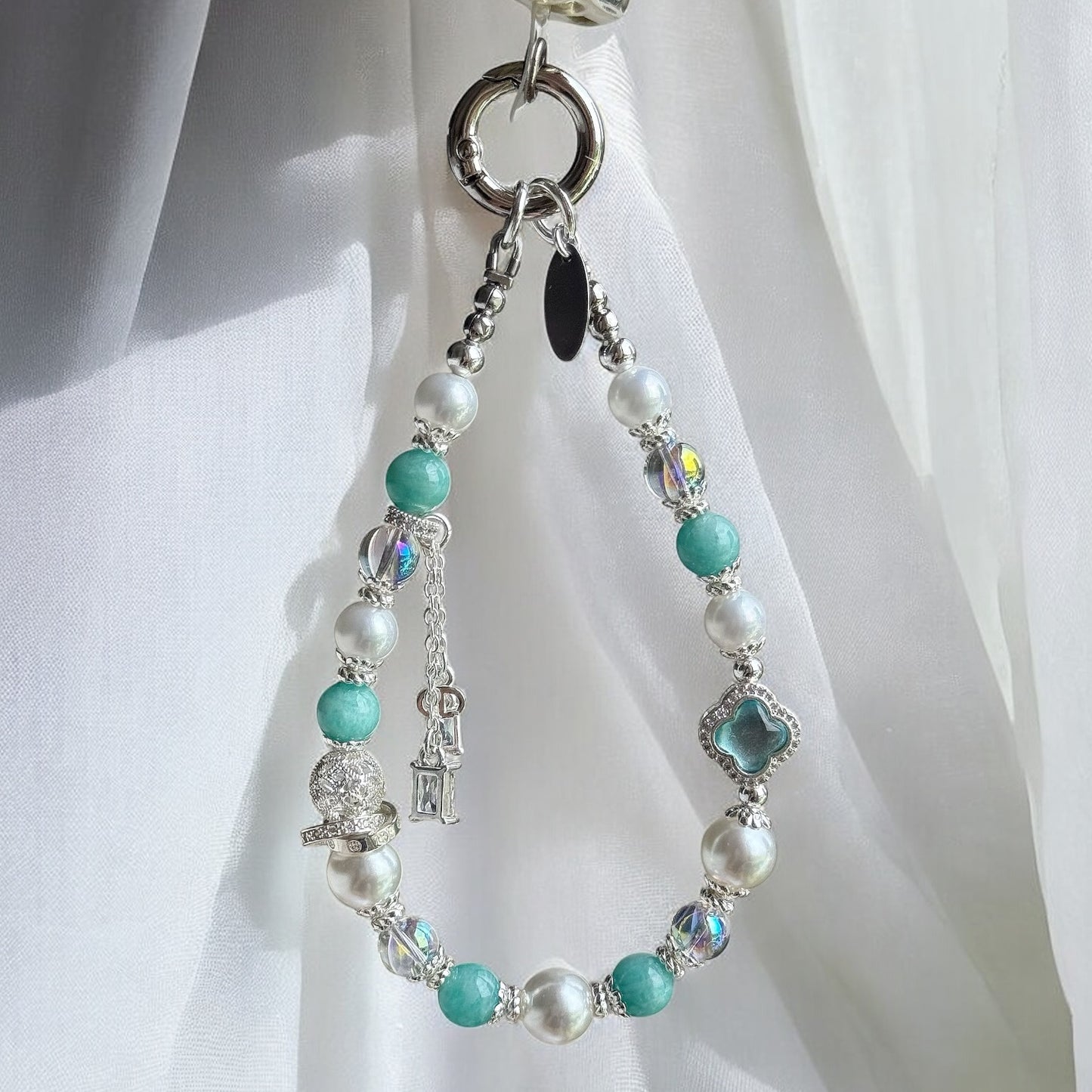 [Mini: 12.5cm] MIRELLE in Amazonite & White Faux Pearl