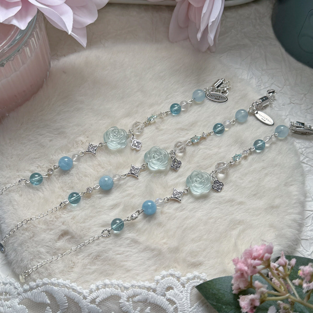 [WS: 13-18cm] BLUEBLOOM in Aquamarine, Blue Topaz & Clear Quartz