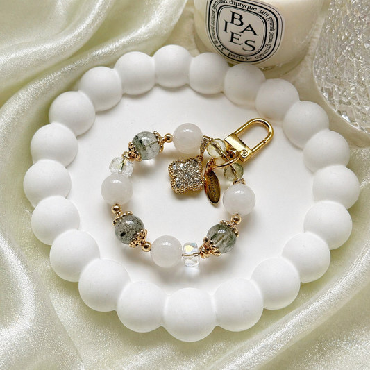 GRACEFUL in Green Phantom Quartz & White Jade