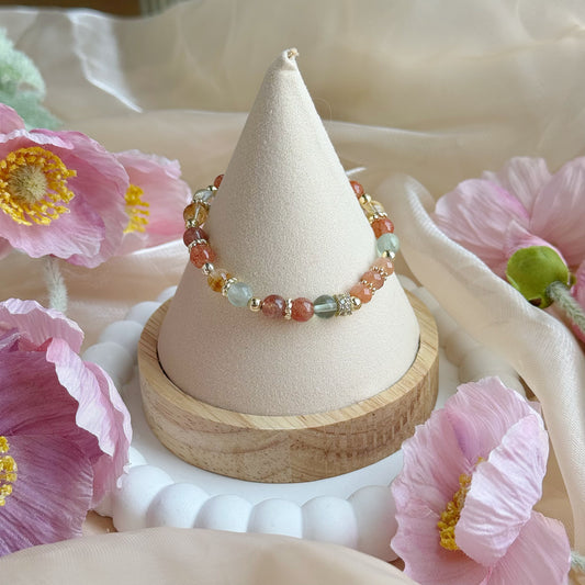 EVA in Arusha Sunstone, Sunstone, Green Fluorite & Citrine [WS:15cm]