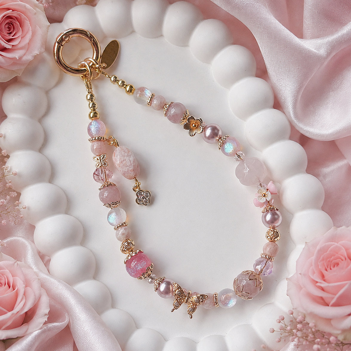 [Mini: 13.5cm] CELESTE in Pink Lepidolite, Flower Agate & Rose Quartz