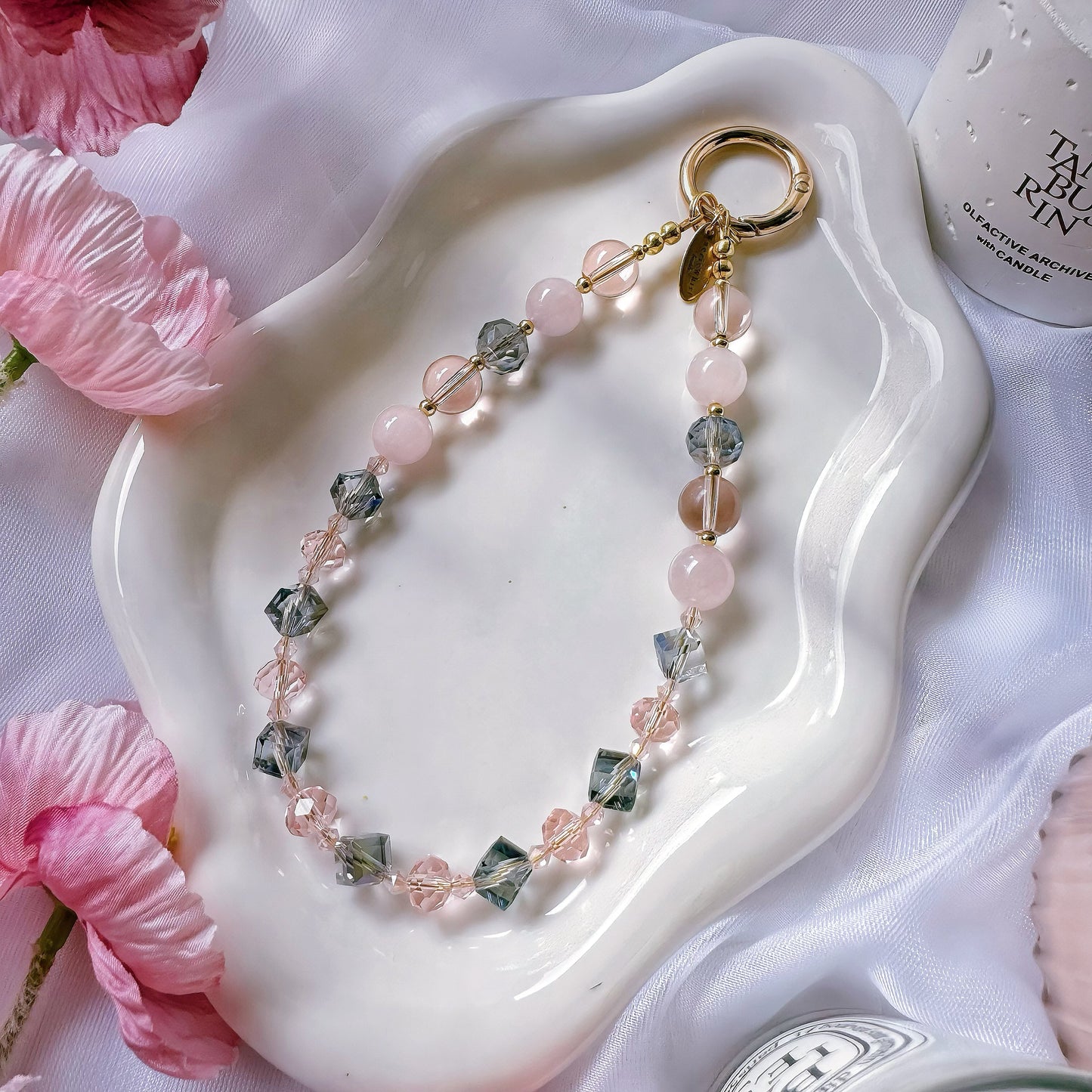 Pink Lagoon in Rose Quartz & Pink Clear Quartz