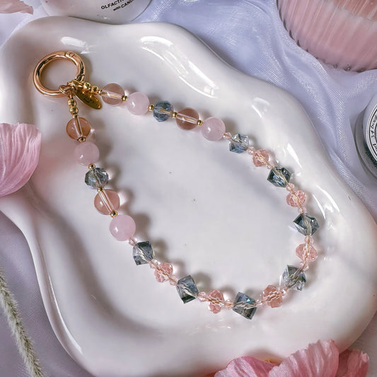 Pink Lagoon in Rose Quartz & Pink Clear Quartz