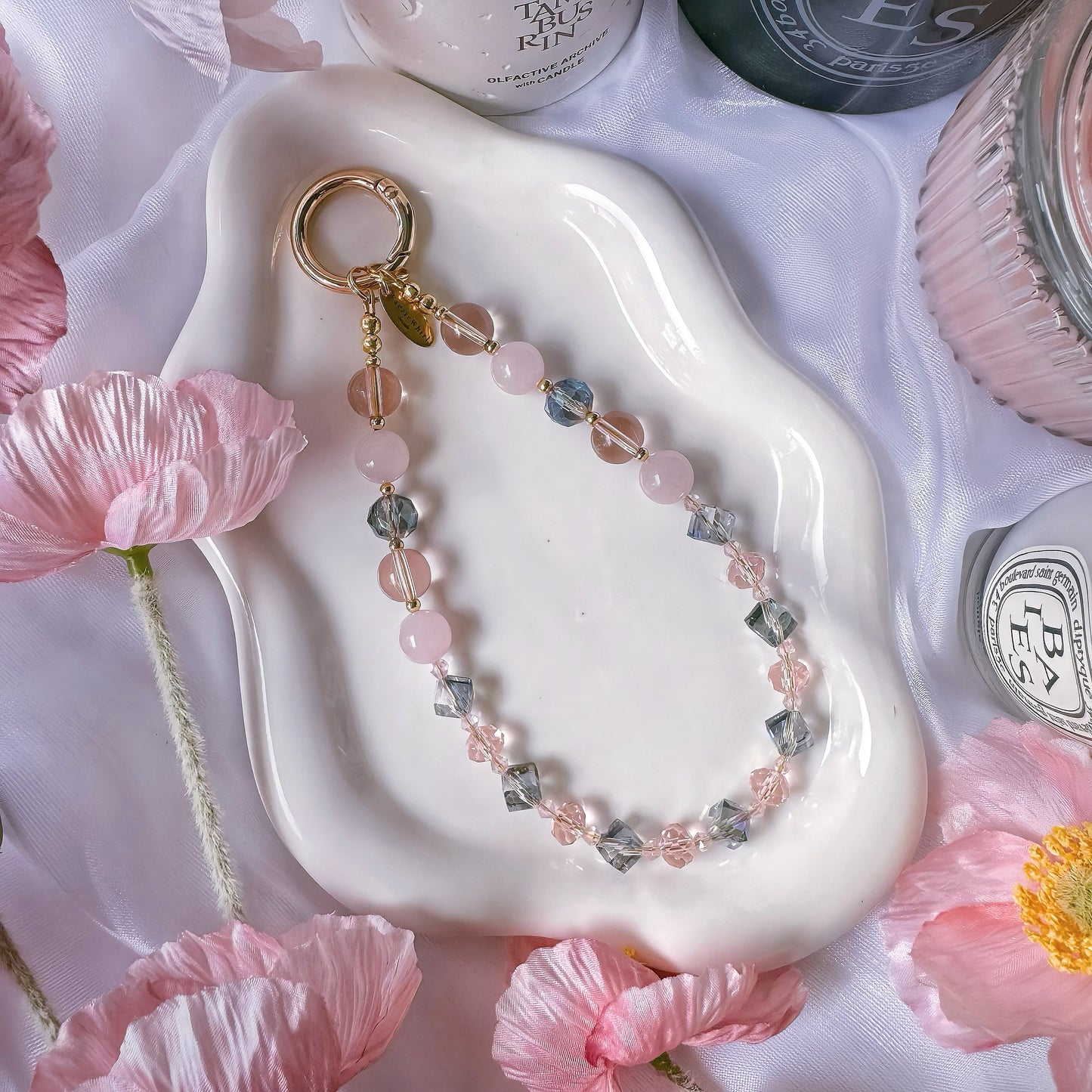 Pink Lagoon in Rose Quartz & Pink Clear Quartz