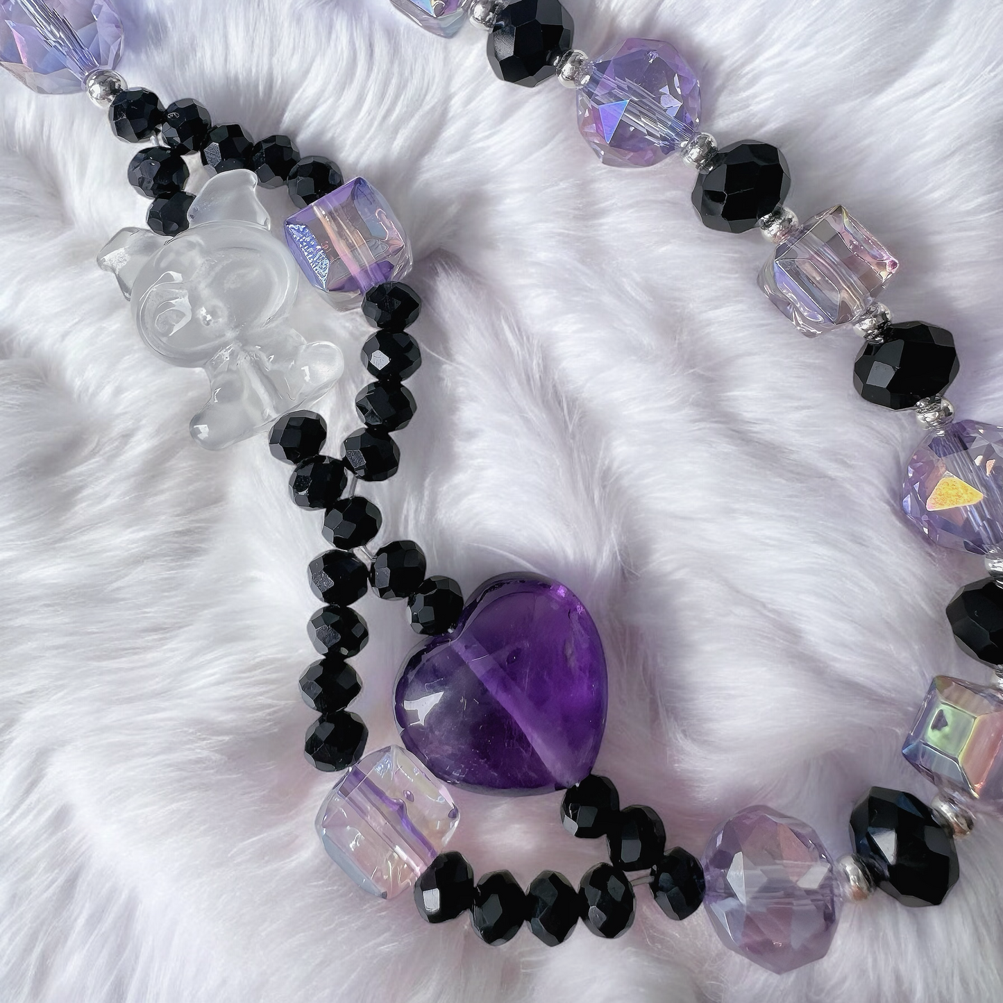 Kuro Mystic Mischief in Amethyst & Clear Quartz