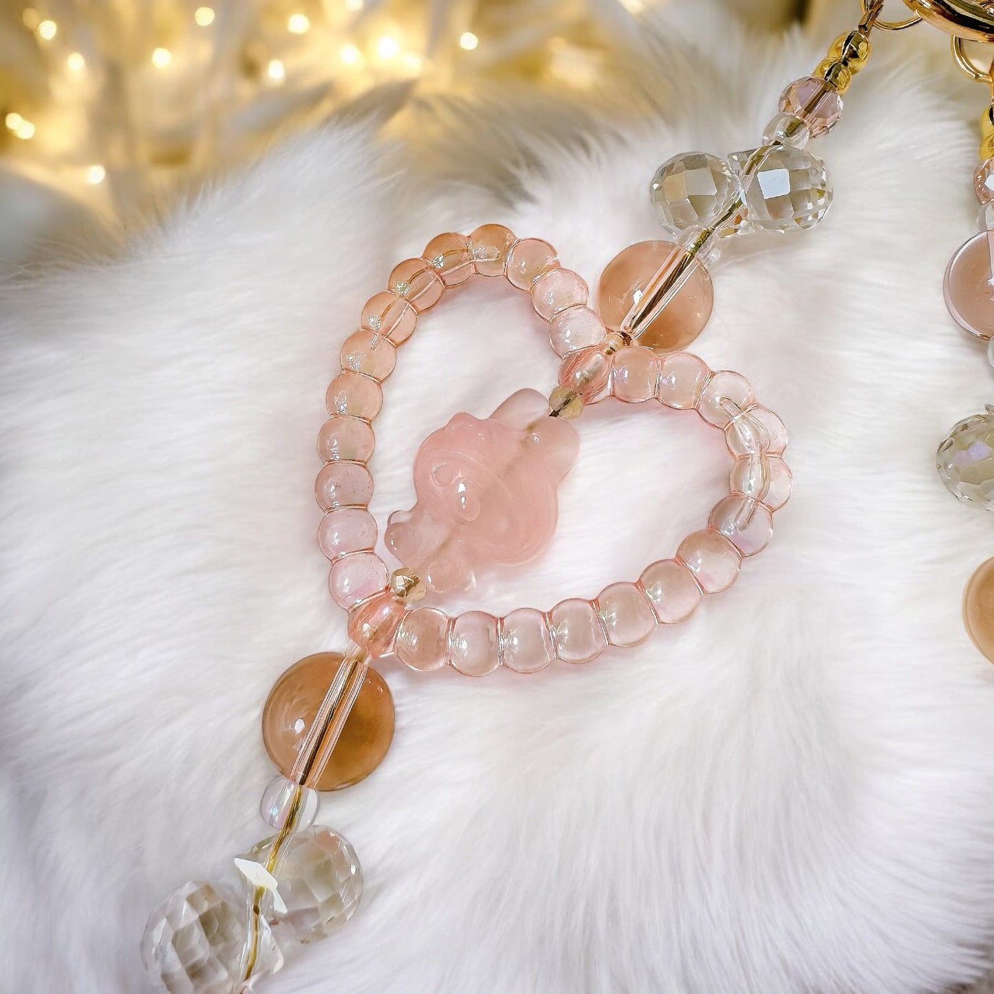 Melodic Love in Rose Quartz & Pink Clear Quartz