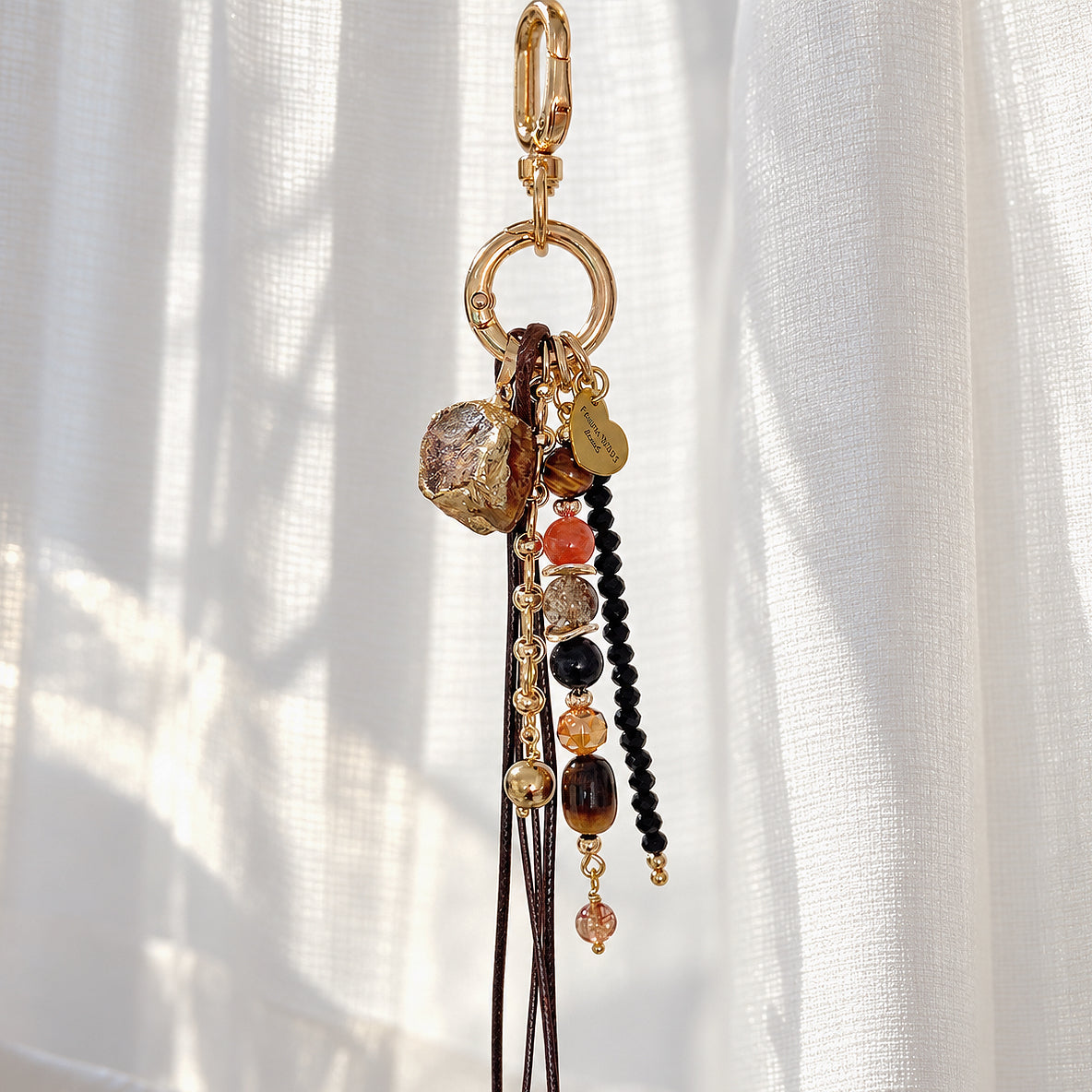 GOLDEN HOUR in Yellow / Blue Tiger's Eye, Golden Sunstone, Black-Gold Super Seven, Pyrite